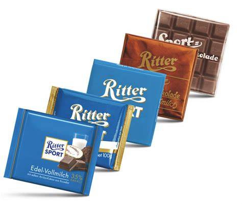 Ritter Sport Schokolade geschmolzen als Glasur
