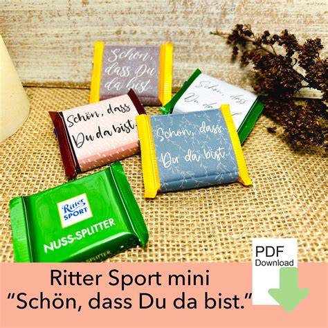 Ritter Sport mini mit grüner Eukalyptus-Banderole