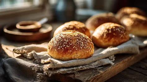 Roggenbrötchen auf Backrost