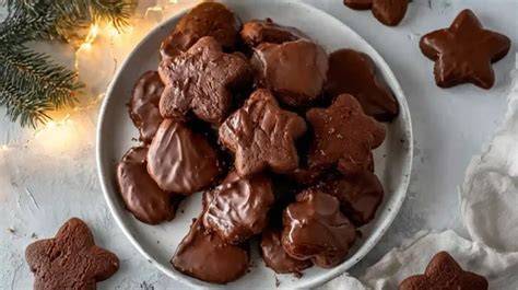 Rohköstliche Lebkuchen-Schnitten mit Schokoladenglasur