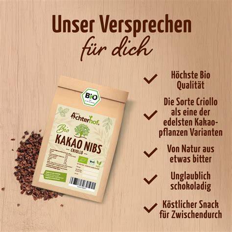 Rohkakaobohnen, Kakaonibs und Kakaopulver im Überblick