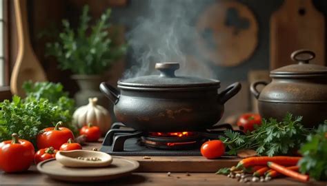 Rohrzuckerstauden und traditionelle Kochkessel