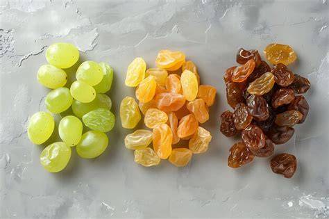 Rosinen Vielfalt verschiedener Traubensorten