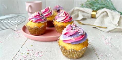 Ruby-Ganache auf Cupcakes