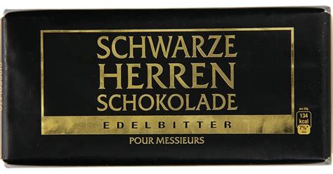 Runde Dose Schwarze Herren Schokolade mit goldener Beschriftung