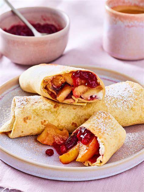 Süße Wraps: Vanillecreme, Apfel, Zimt