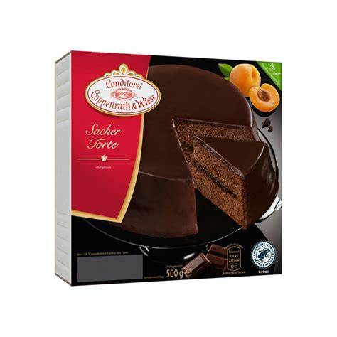 Sachertorte Coppenrath & Wiese - Nahaufnahme der Torte und Schnittbild