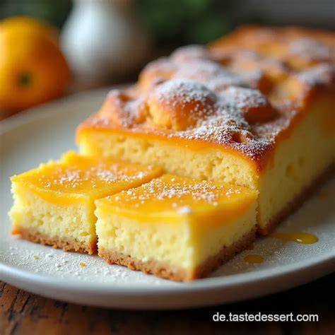 Saftiger Grießkuchen vom Blech mit Orangen-Glasur