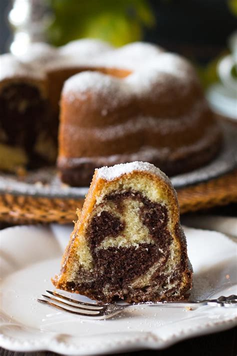 Saftiger Marmorkuchen aufgeschnitten