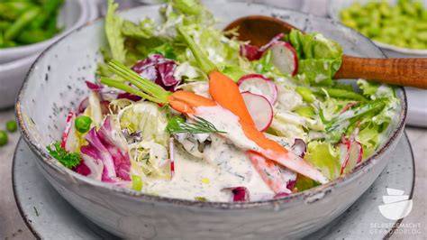 Salat mit Sylter Dressing und Nordseekrabben