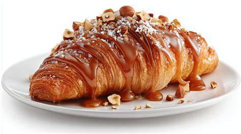 Salted Caramel Pralinen mit Haselnüssen auf einem Teller