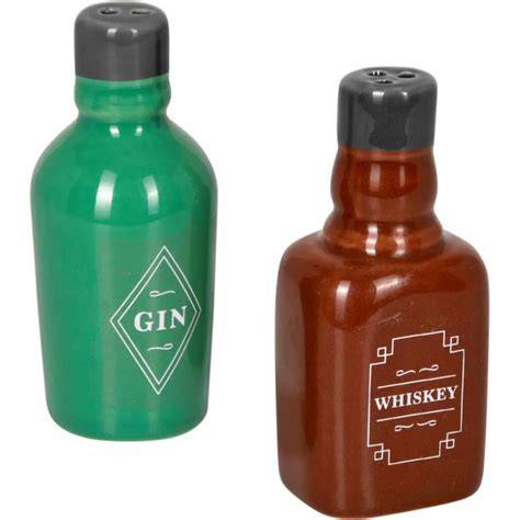 Salz- und Pfefferstreuer Whiskey Gin Design Urban Gray