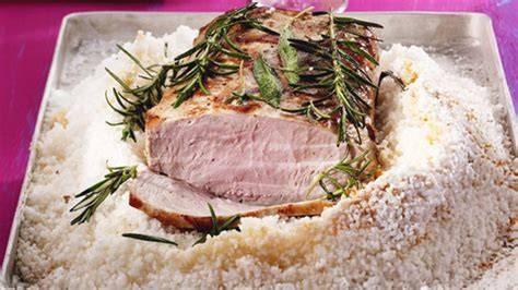 Salzbraten in Alufolie mit Honig-Senf-Glasur