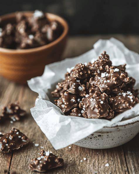 Salzkaramellbonbons mit Meersalz bestreut
