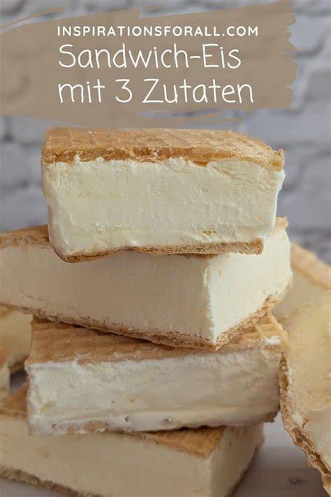 Sandwich Waffel Eis - klassische Präsentation