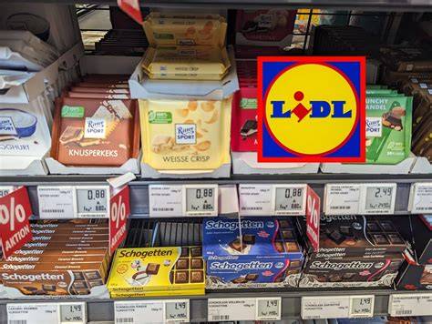 Sansibar Schokolade auf Display im Lidl Regal
