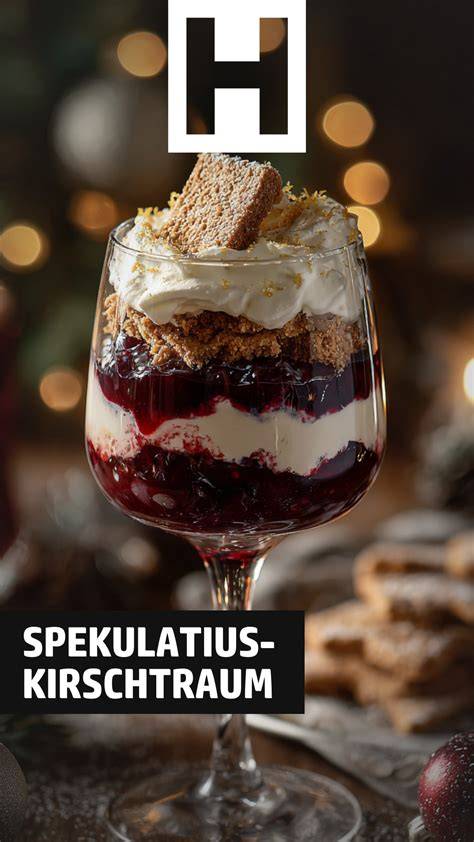 Sauerkirschen und Spekulatius Kekse