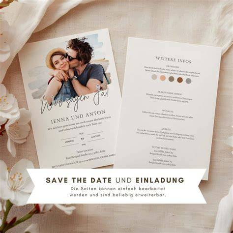 Save the Date Karten und Give-Aways online gestalten