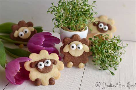 Schäfchen Kekse als hübsches Geschenk für Ostern