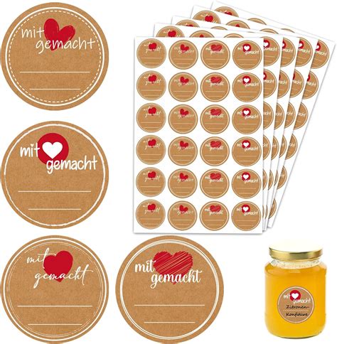 Schöne Etiketten und Geschenkverpackungen für Marmeladengläser