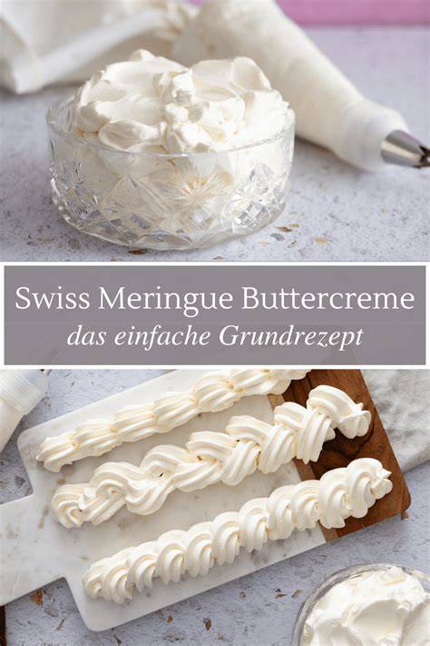 Schüssel mit Swiss Meringue Buttercreme, glatte glänzende Textur