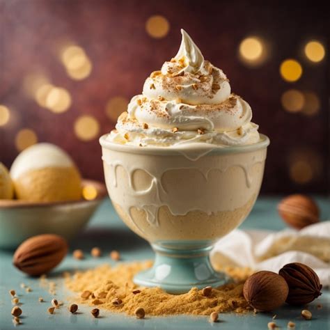 Schüssel mit cremigem Raffaello-Eis