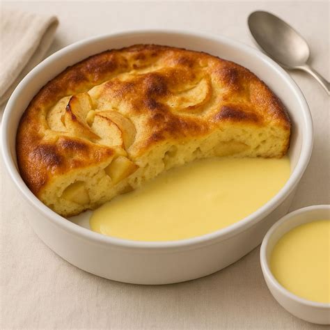 Schale mit cremiger Vanillesauce