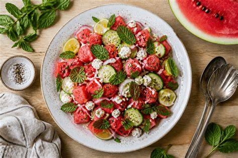 Schale mit frischer Melone als kalorienarmer Snack