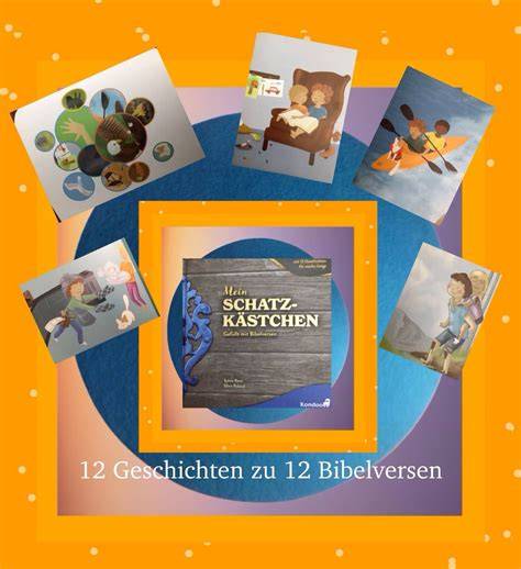 Schatzkästchen mit 30 illustrierten Kommunion-Karten und Spiegelkarte