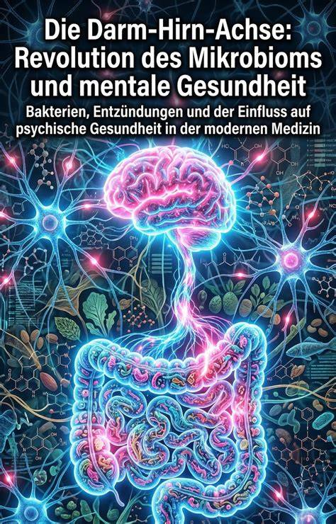 Schema: Darm-Gehirn-Achse und Einfluss des Mikrobioms auf Zuckerverlangen