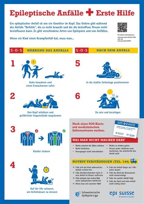 Schema: Erste Hilfe bei epileptischem Anfall und Hypoglykämie