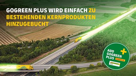 Schema: GoGreen Plus - klimafreundliche Transportpfade in der Logistik