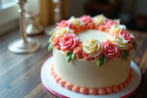 Schema: Perfekt eingestrichene Torte für Fondant und Aufleger