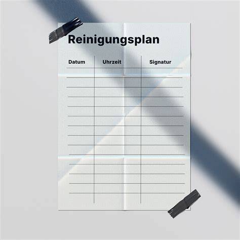 Schema: Reinigungsplan für Vorratsschränke nach Schädlingsbefall