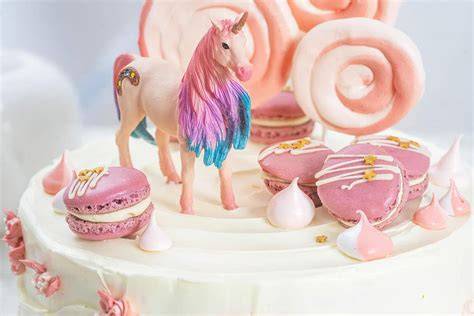 Schema: Schichtenaufbau einer Einhorn-Torte