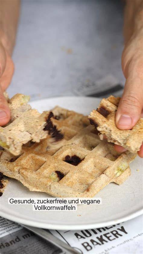 Schema: Schritte für vegane Vollkornwaffeln ohne Zucker