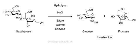 Schema: Struktur und Funktion von Invertase bei Süßwaren