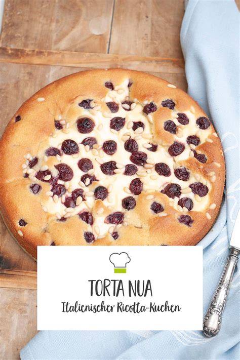 Schema: Torta Nua - Teig, Ricotta-Flöckchen, Kirschen und Pinienkerne