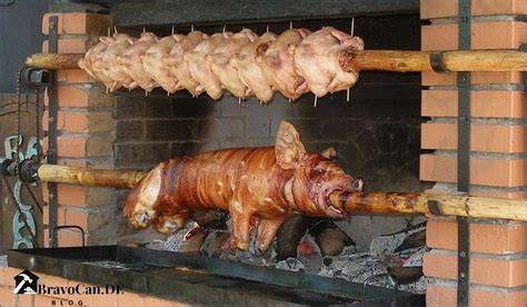 Schema: Traditionelle Šakotis-Zubereitung am Spieß vs. Ofen-Schichtmethode (Raguolis)