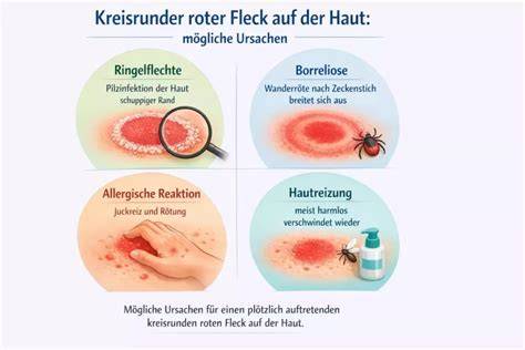 Schema: Unterschiedliche Hautreaktionen auf Ernährungsbestandteile