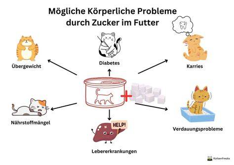Schema: Wann Zucker im Futter problematisch ist (Diabetes, Übergewicht, sensitive Katzen)