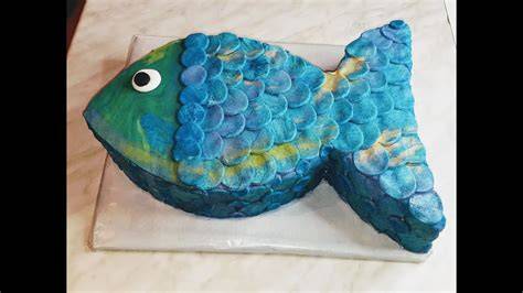 Schema: Wie aus einem runden Kuchen eine Fischform entsteht