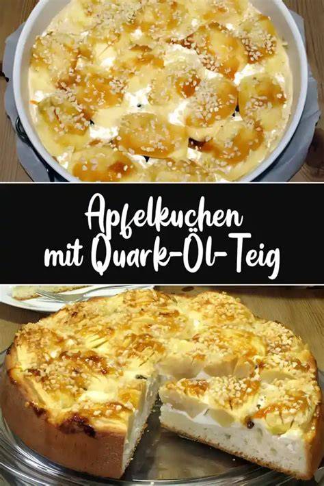 Schema: Wiener Apfelkuchen - Quark-Öl-Teig, Pudding-Apfel-Füllung, Mandelkruste