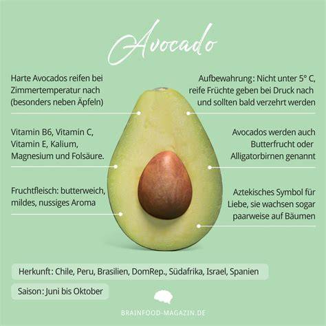 Schema: Wirkstoffe in Avocado und Honig