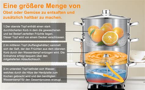 Schema Saftgewinnung im Dampfentsafter