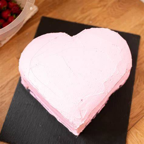 Schema für stehende 3D-Herztorte mit Grundgerüst und Fondant