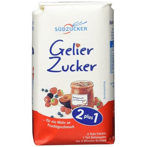Schematische Darstellung: 1:1, 2:1, 3:1 Gelierzucker im Vergleich