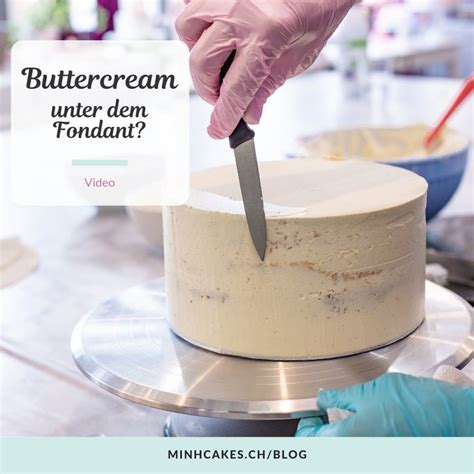 Schematische Darstellung: Buttercreme unter Fondant