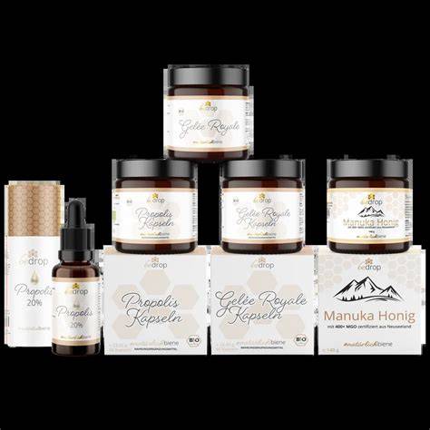 Schematische Darstellung: Kopfhautpflege mit Manuka-Honig, Propolis und Gelée Royale