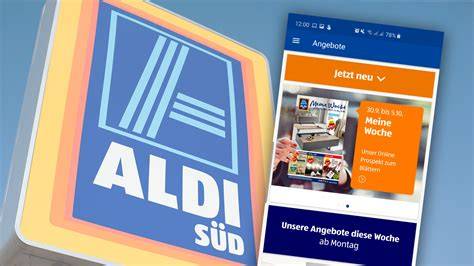 Schematische Darstellung: Nutzung der ALDI SÜD App für Marzipan-Deals, Prospektanzeige, Alerts